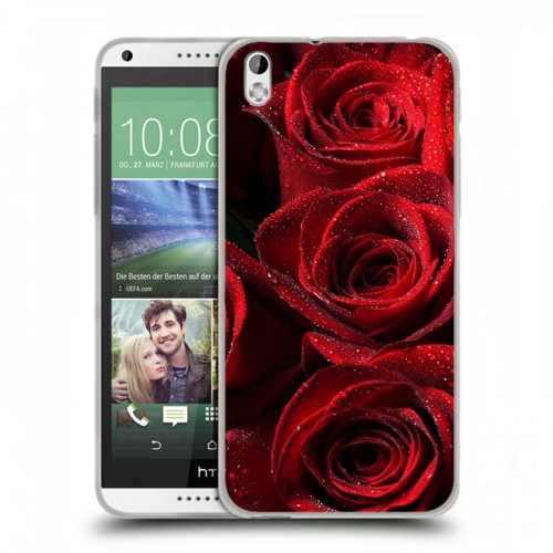 Дизайнерский пластиковый чехол для HTC Desire 816 Розы