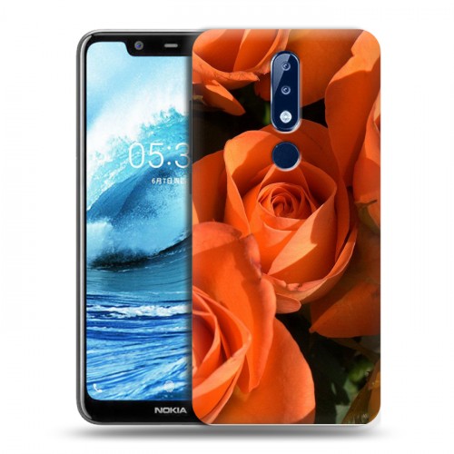 Дизайнерский пластиковый чехол для Nokia 5.1 Plus Розы