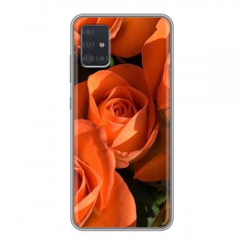 Дизайнерский силиконовый чехол для Samsung Galaxy A51 Розы