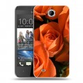 Дизайнерский силиконовый чехол для HTC Desire 300 Розы