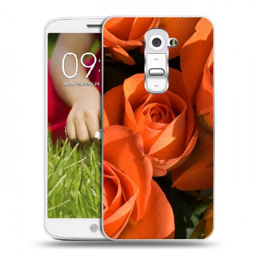 Дизайнерский пластиковый чехол для LG Optimus G2 mini Розы