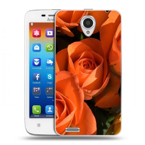 Дизайнерский пластиковый чехол для Lenovo S650 Ideaphone Розы