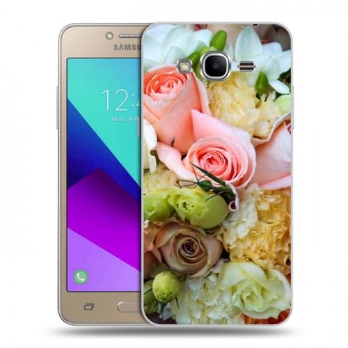 Дизайнерский силиконовый с усиленными углами чехол для Samsung Galaxy J2 Prime Розы