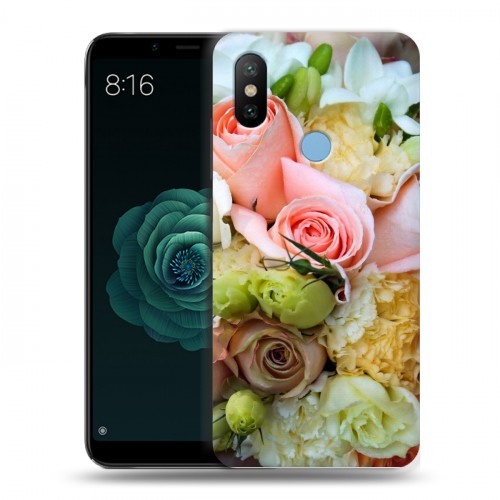 Дизайнерский силиконовый чехол для Xiaomi Mi A2 Розы