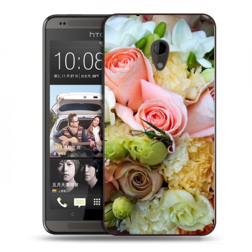 Дизайнерский пластиковый чехол для HTC Desire 700 Розы