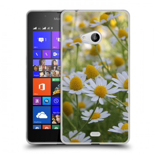 Дизайнерский пластиковый чехол для Microsoft Lumia 540 Ромашки