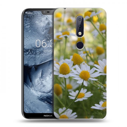 Дизайнерский силиконовый чехол для Nokia 6.1 Plus Ромашки