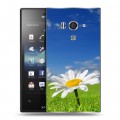 Дизайнерский пластиковый чехол для Sony Xperia acro S Ромашки