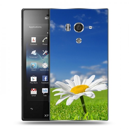 Дизайнерский пластиковый чехол для Sony Xperia acro S Ромашки