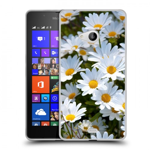 Дизайнерский пластиковый чехол для Microsoft Lumia 540 Ромашки