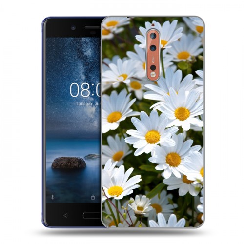 Дизайнерский пластиковый чехол для Nokia 8 Ромашки