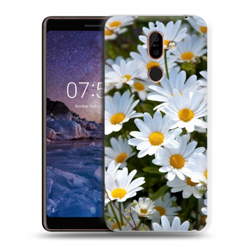 Дизайнерский пластиковый чехол для Nokia 7 Plus Ромашки