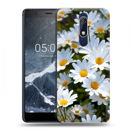 Дизайнерский пластиковый чехол для Nokia 5.1 Ромашки