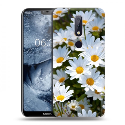 Дизайнерский пластиковый чехол для Nokia 6.1 Plus Ромашки