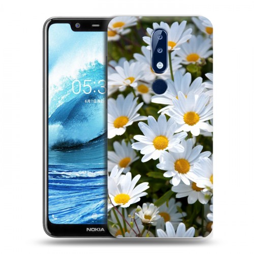 Дизайнерский силиконовый чехол для Nokia 5.1 Plus Ромашки