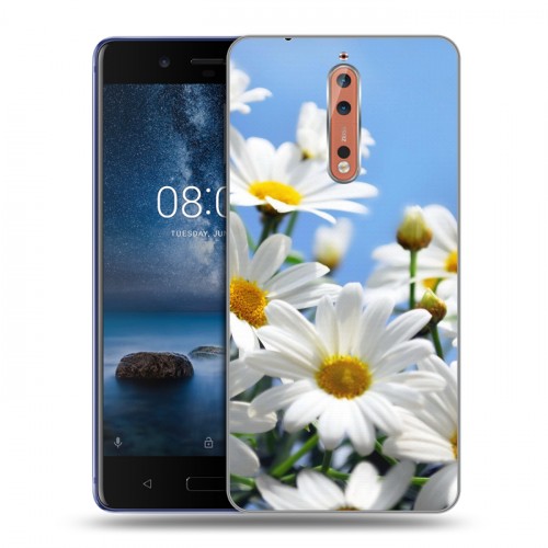 Дизайнерский пластиковый чехол для Nokia 8 Ромашки