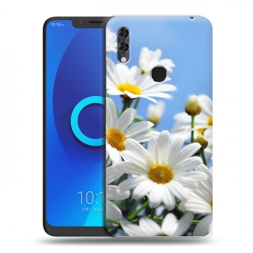 Дизайнерский силиконовый чехол для Alcatel 5V Ромашки