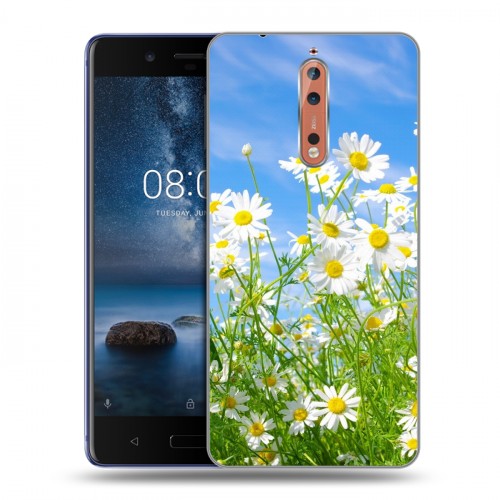 Дизайнерский пластиковый чехол для Nokia 8 Ромашки