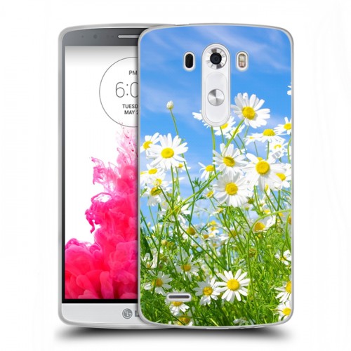 Дизайнерский пластиковый чехол для LG G3 (Dual-LTE) Ромашки