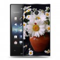 Дизайнерский пластиковый чехол для Sony Xperia acro S Ромашки