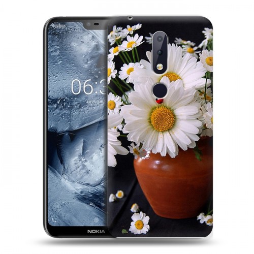 Дизайнерский силиконовый чехол для Nokia 6.1 Plus Ромашки