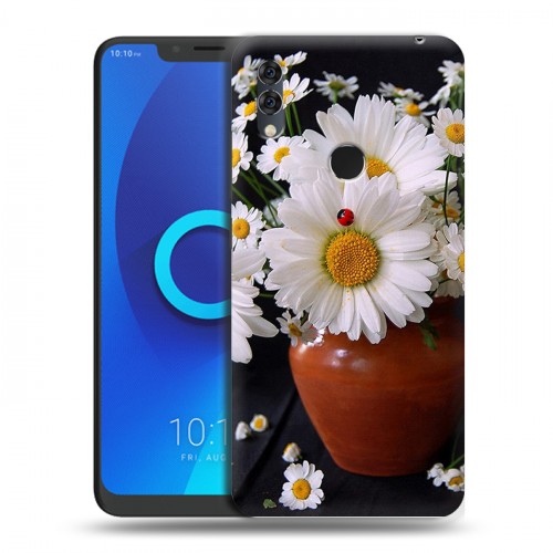 Дизайнерский силиконовый чехол для Alcatel 5V Ромашки