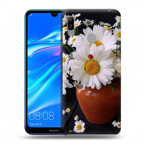 Дизайнерский пластиковый чехол для Huawei Y6 (2019) Ромашки