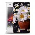 Дизайнерский пластиковый чехол для Sony Xperia E Ромашки