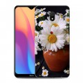 Дизайнерский силиконовый с усиленными углами чехол для Xiaomi RedMi 8A Ромашки