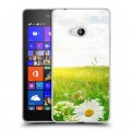 Дизайнерский пластиковый чехол для Microsoft Lumia 540 Ромашки