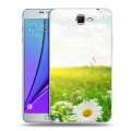 Дизайнерский пластиковый чехол для Samsung Galaxy Note 2 Ромашки