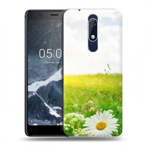 Дизайнерский пластиковый чехол для Nokia 5.1 Ромашки