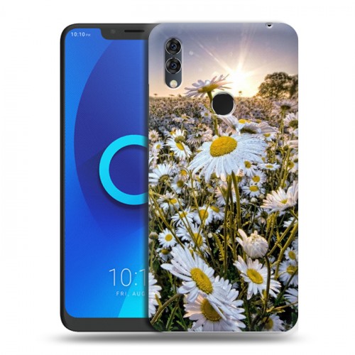 Дизайнерский силиконовый чехол для Alcatel 5V Ромашки