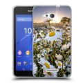 Дизайнерский пластиковый чехол для Sony Xperia E4g Ромашки