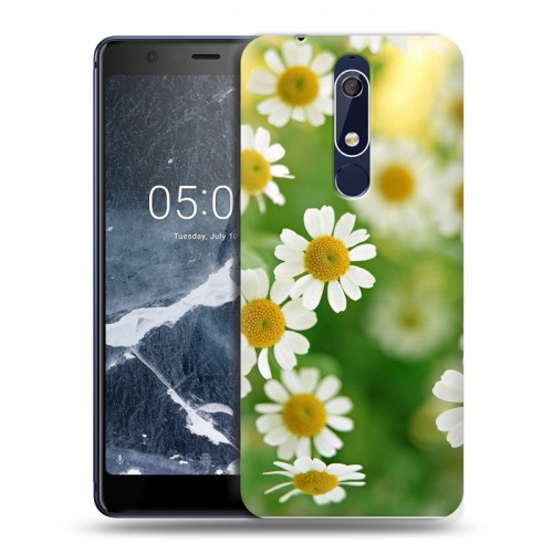 Дизайнерский пластиковый чехол для Nokia 5.1 Ромашки