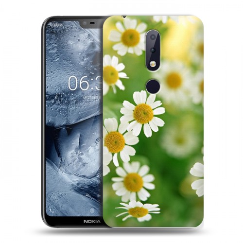 Дизайнерский пластиковый чехол для Nokia 6.1 Plus Ромашки