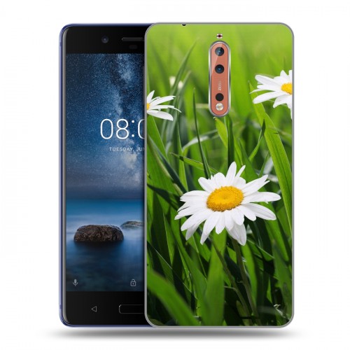 Дизайнерский пластиковый чехол для Nokia 8 Ромашки