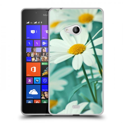 Дизайнерский пластиковый чехол для Microsoft Lumia 540 Ромашки