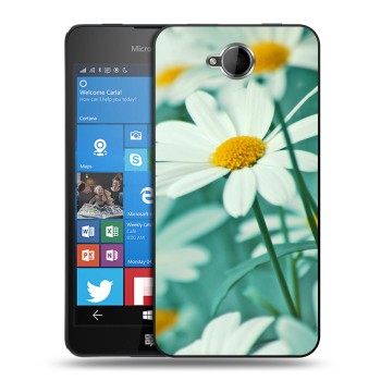 Дизайнерский силиконовый чехол для Microsoft Lumia 650 Ромашки (на заказ)