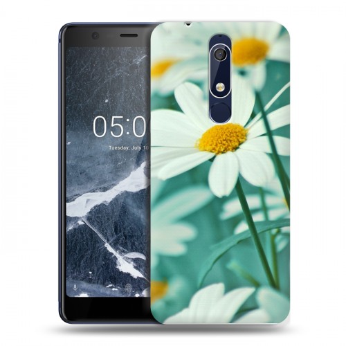 Дизайнерский пластиковый чехол для Nokia 5.1 Ромашки