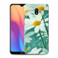 Дизайнерский силиконовый с усиленными углами чехол для Xiaomi RedMi 8A Ромашки