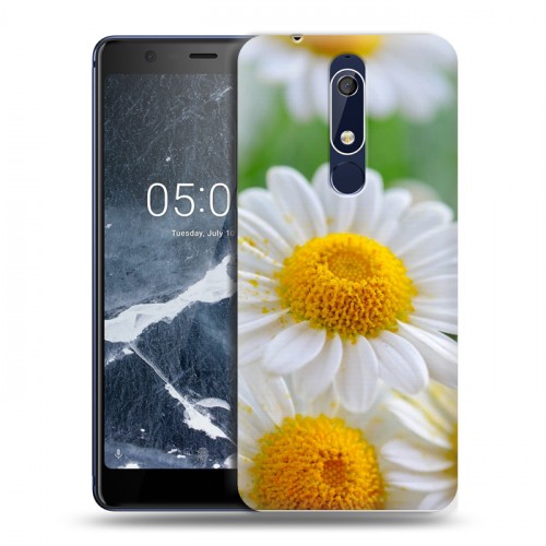 Дизайнерский пластиковый чехол для Nokia 5.1 Ромашки