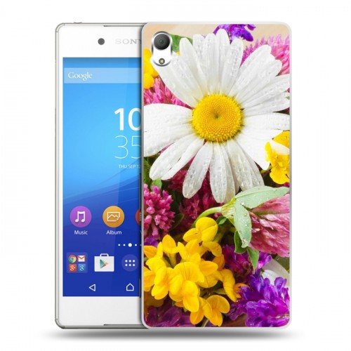 Дизайнерский пластиковый чехол для Sony Xperia Z3+ Ромашки