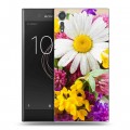 Дизайнерский пластиковый чехол для Sony Xperia XZs Ромашки