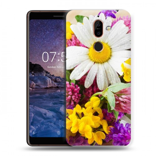 Дизайнерский пластиковый чехол для Nokia 7 Plus Ромашки