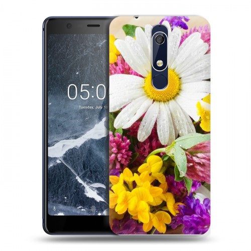 Дизайнерский пластиковый чехол для Nokia 5.1 Ромашки