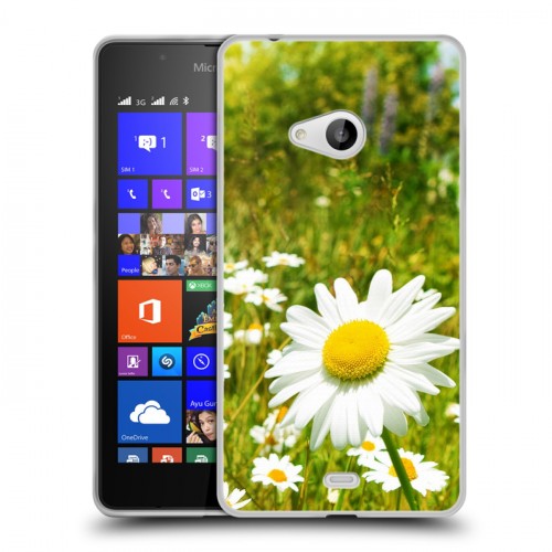 Дизайнерский пластиковый чехол для Microsoft Lumia 540 Ромашки