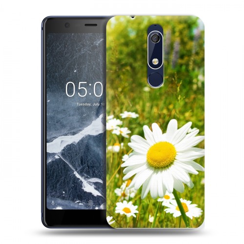 Дизайнерский пластиковый чехол для Nokia 5.1 Ромашки