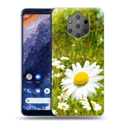 Дизайнерский силиконовый чехол для Nokia 9 PureView Ромашки