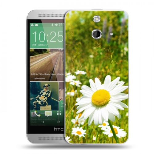 Дизайнерский пластиковый чехол для HTC One E8 Ромашки